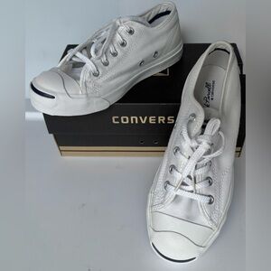 Converse Jack Purcell low top canvas sneakers in white color Size Youth 2